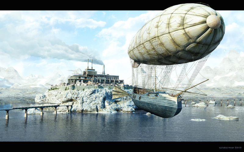 Illustration for article titled These Magical Flying Ship Illustrations Will Be Your New Desktops